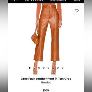 Revolve Bardot Vegan Leather Pants